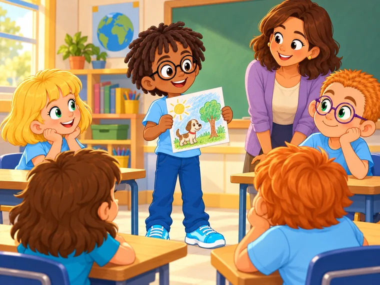 Cena ilustrada da Turma do Xaveco em atividade na sala de aula